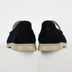 Loro Piana Black Slip-On Loafers
