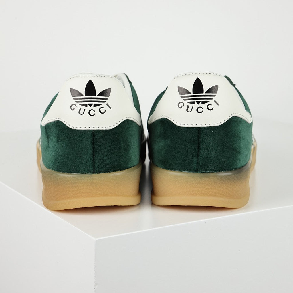 Gucci x adidas Gazelle Sneakers – Dark Green & White