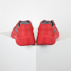 Prada Red & Gray Low-Top Sneakers
