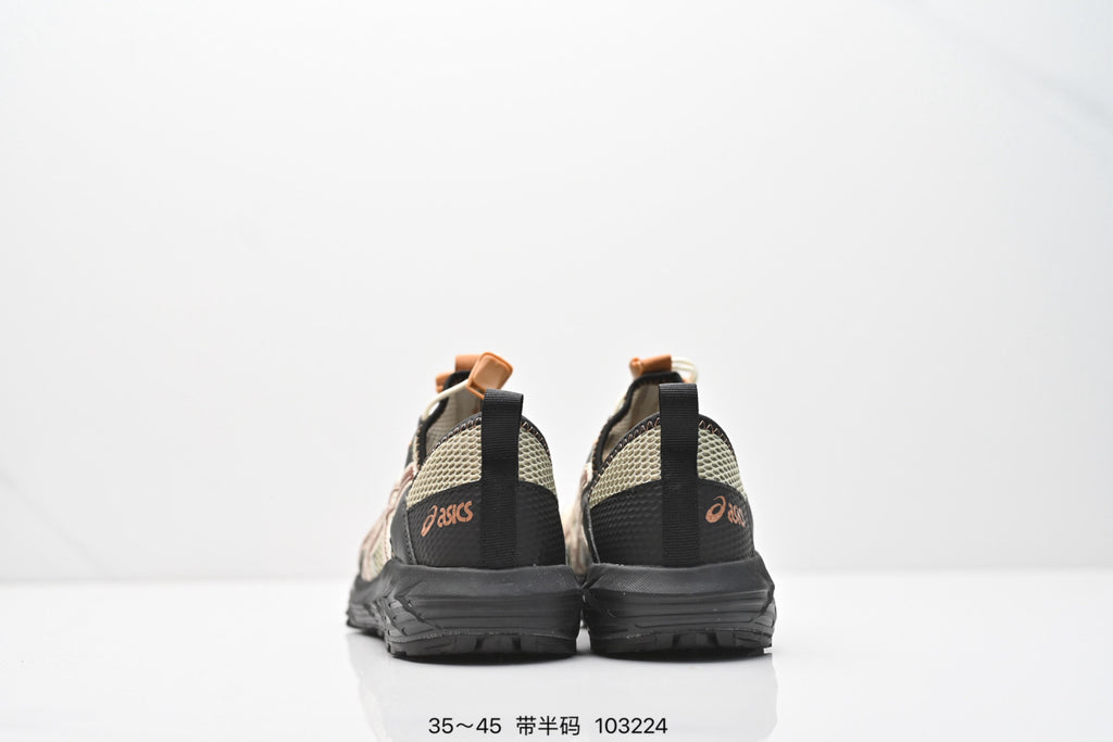 ASICS Trail Running Shoes - Cream Orange Burgundy