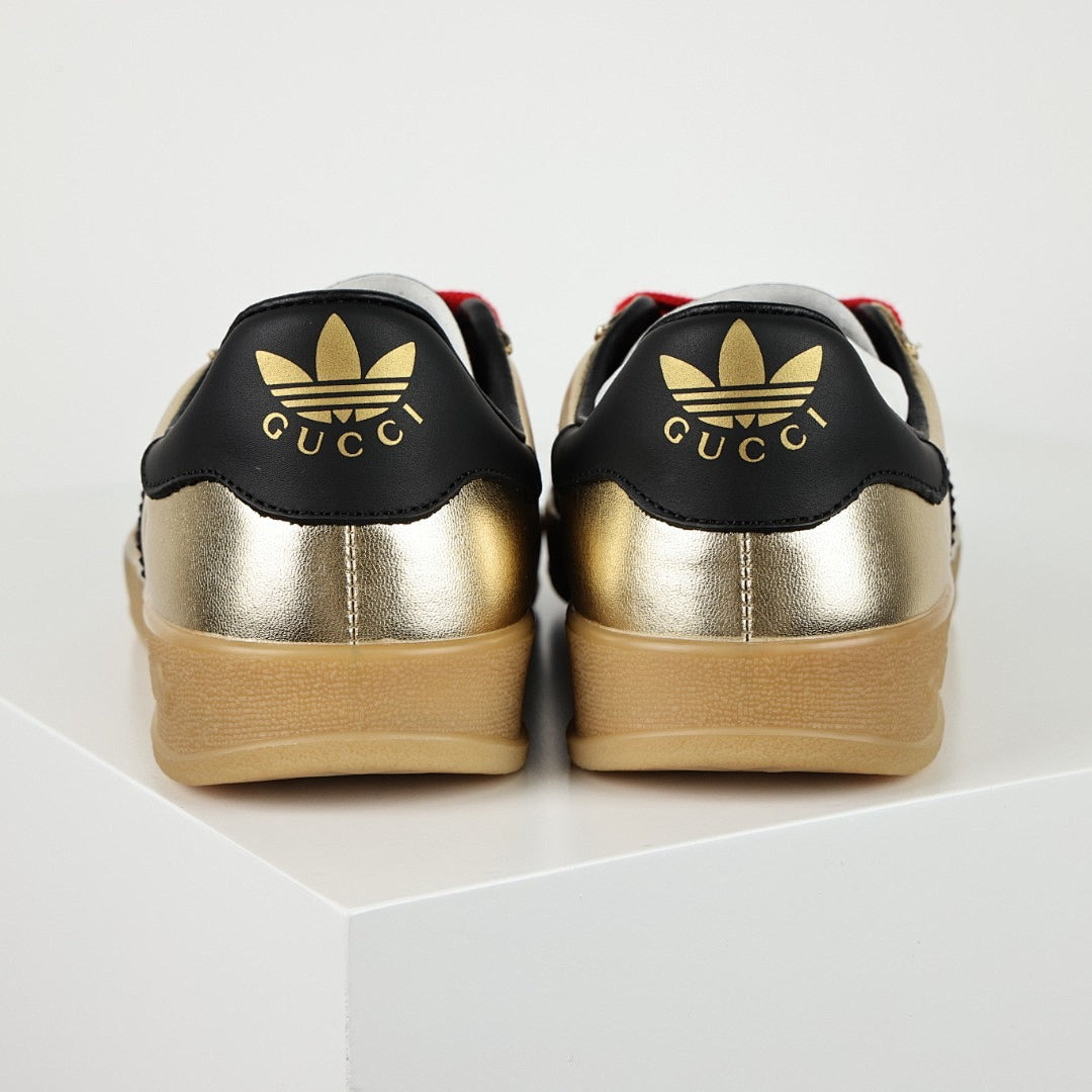 Gucci x adidas Gazelle Sneakers – Metallic Gold & Black