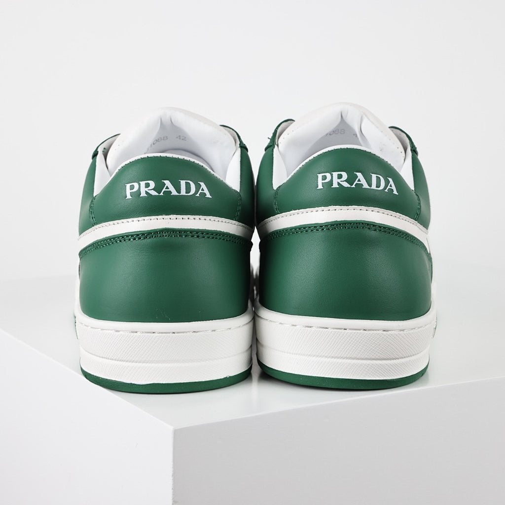 Prada Green & White Low-Top Sneakers
