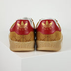 Gucci x adidas Gazelle GG Monogram Sneakers – Tan & White