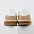 Loro Piana Taupe Lace-Up Sneakers