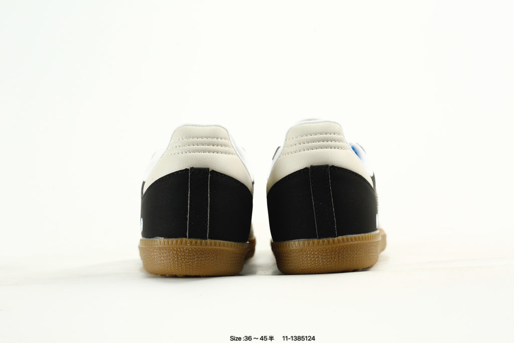 adidas Samba Black & White Sneakers with Contrast Toe and Panda Detail