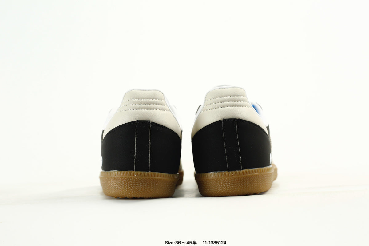 adidas Samba Black & White Sneakers with Contrast Toe and Panda Detail