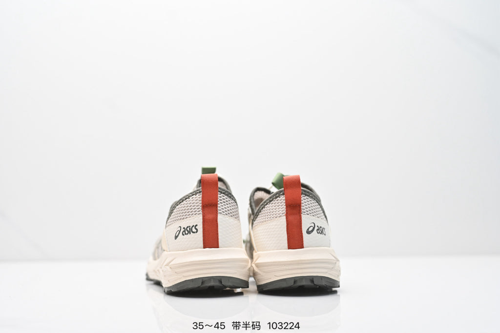 ASICS Trail Running Shoes - Cream Orange Burgundy
