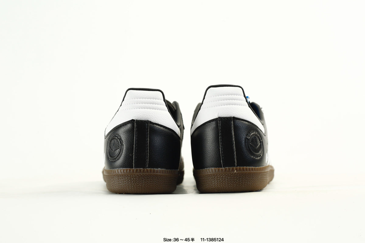 adidas Samba Black & White Sneakers with Contrast Toe and Panda Detail