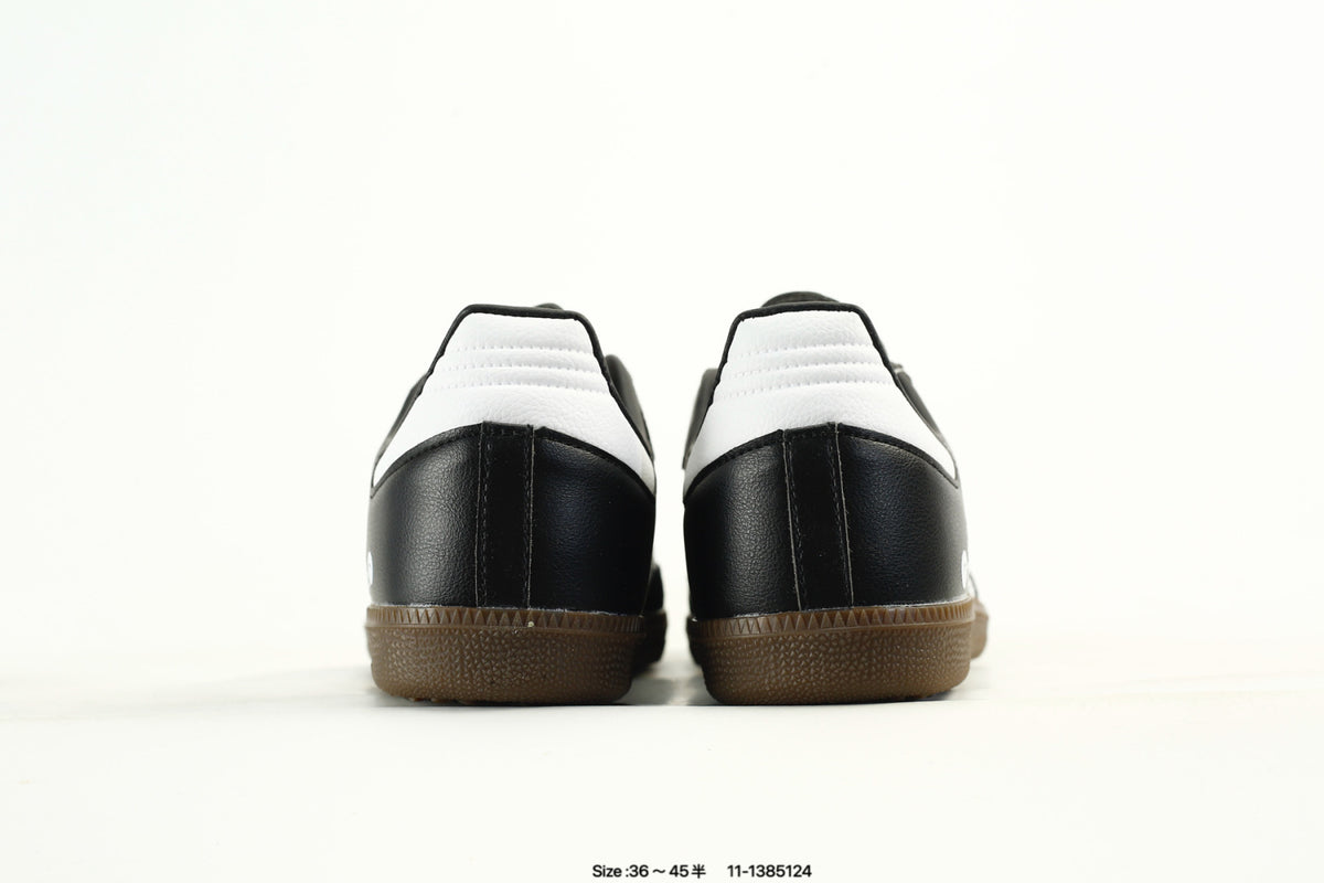 adidas Samba Black & White Sneakers with Contrast Toe and Panda Detail