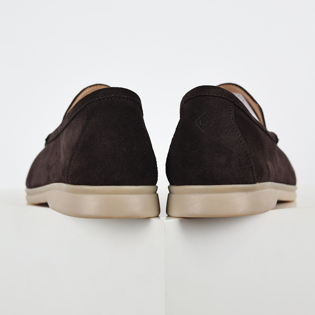 Loro Piana Dark Brown Slip-On Loafers