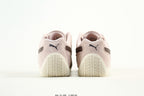 PUMA Light Pink Low-Top Sneakers with Brown Formstrip