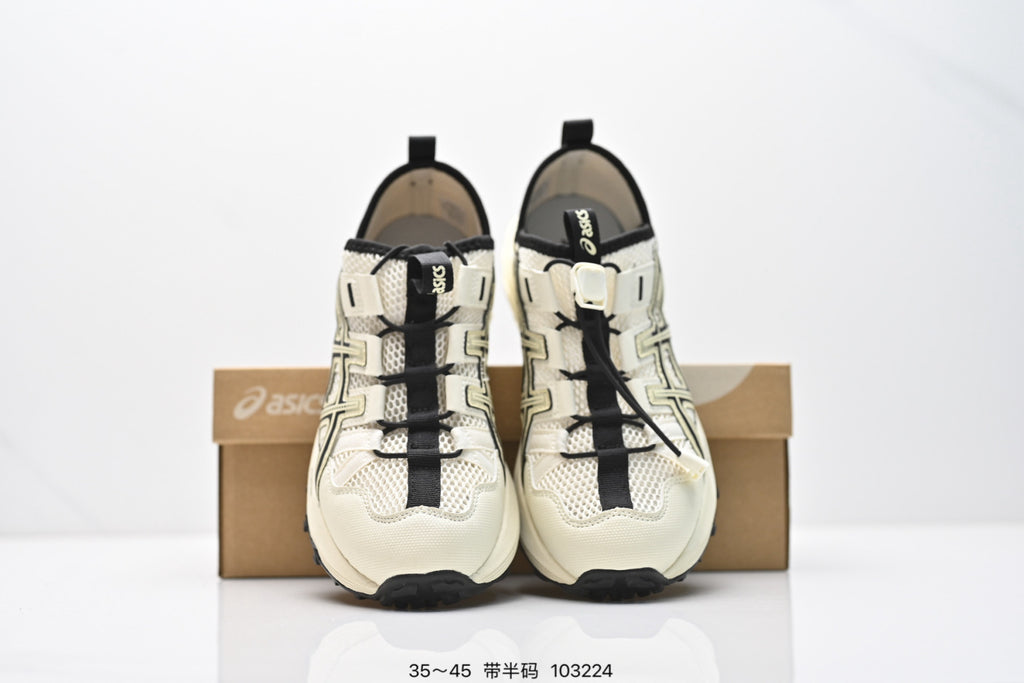 ASICS Trail Running Shoes - Cream Orange Burgundy