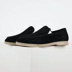 Loro Piana Black Slip-On Loafers