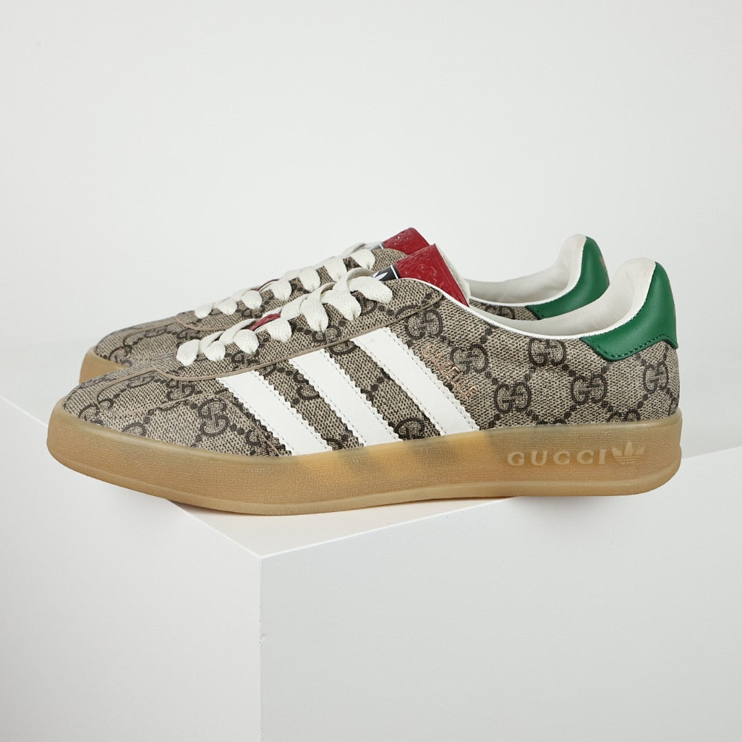 Gucci x adidas Gazelle GG Monogram Sneakers – Beige & Brown