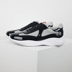 Prada Black & Silver Low-Top Sneakers