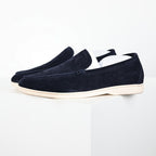 Loro Piana Black Slip-On Loafers