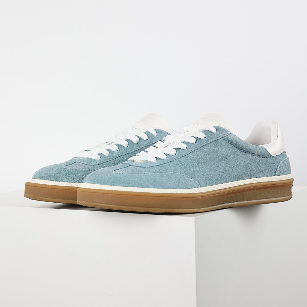 Loro Piana Light Blue Lace-Up Sneakers