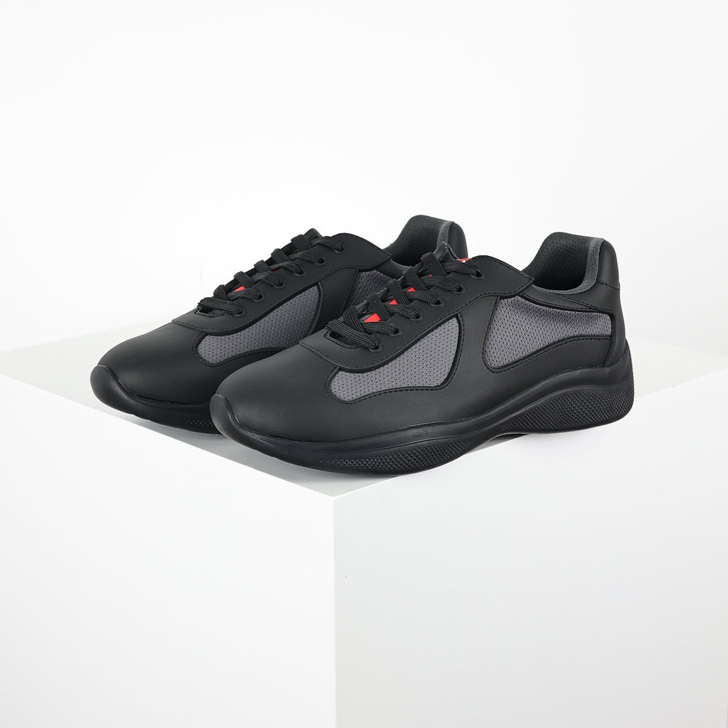 Prada Black & Gray Low-Top Sneakers