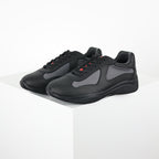 Prada Black & Gray Low-Top Sneakers