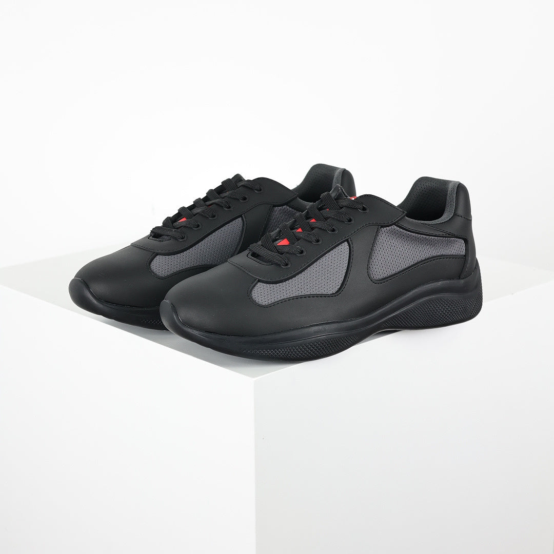 Prada Black & Gray Low-Top Sneakers