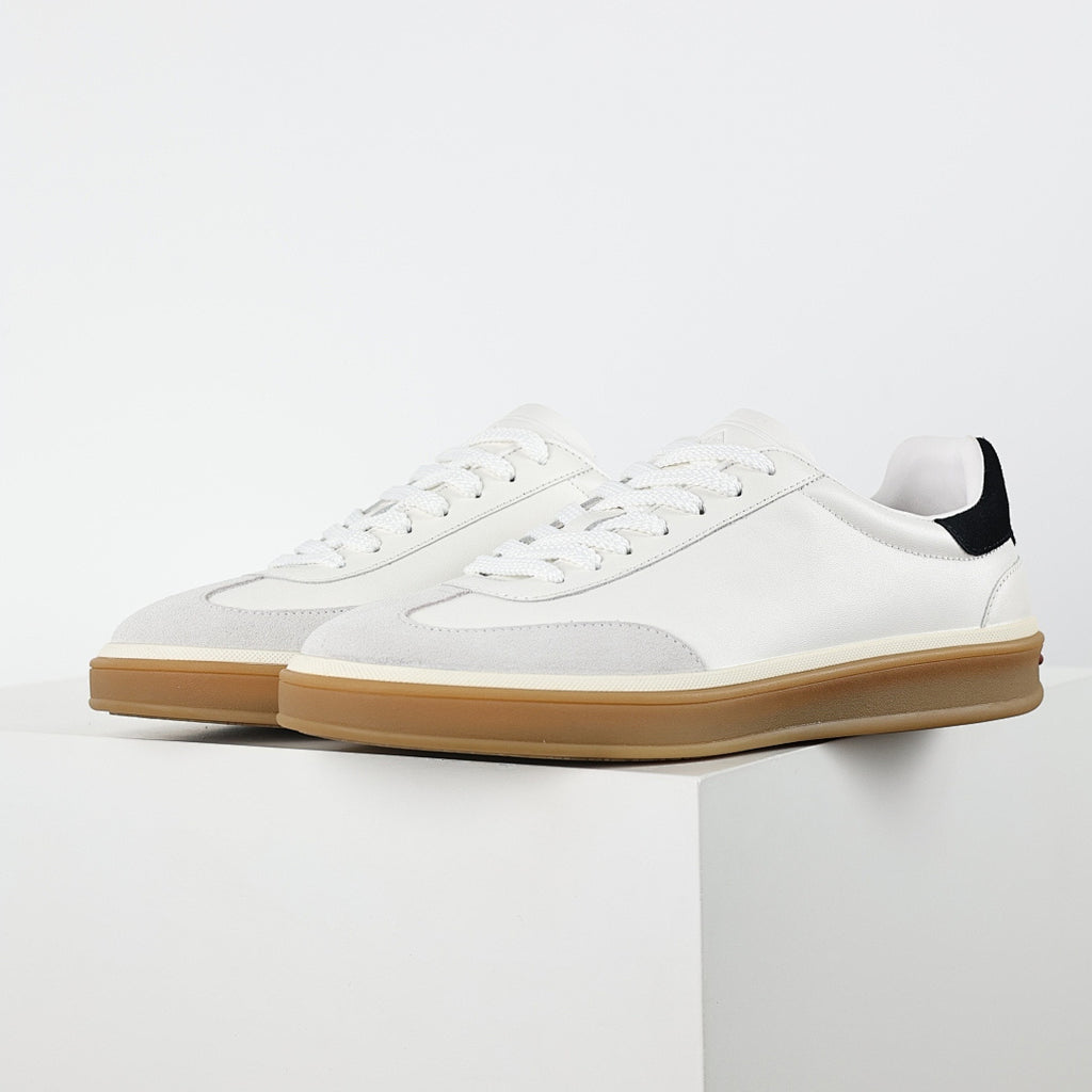 Loro Piana White Lace-Up Sneakers