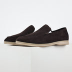 Loro Piana Dark Brown Slip-On Loafers