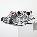 Balenciaga 3XL Distressed Dad Sneaker – Silver White Black