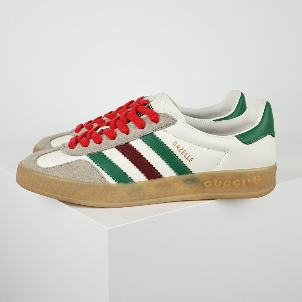 Gucci x adidas Gazelle Sneakers – White, Green & Red